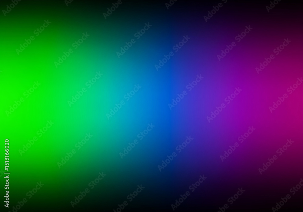 Obraz premium Vibrant Cinematic Gradient - Neon Green, Oil-Blue to Dark Royal Purple..