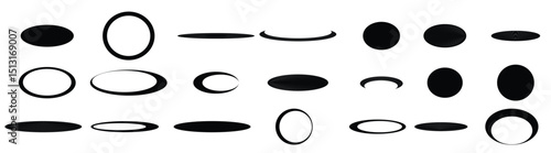 circle shadow layouts black abstract round overcast shapes with different effects shading lightings