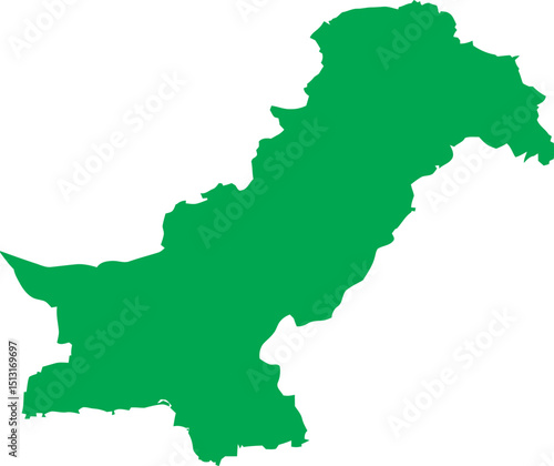 Pakistan Map High-Resolution Vector Illustration of the Islamic Republic of Pakistan