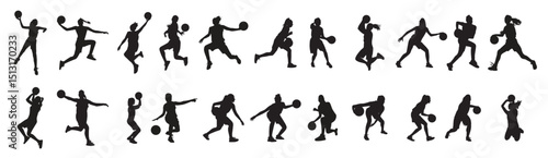 woman basketball silhouette design
