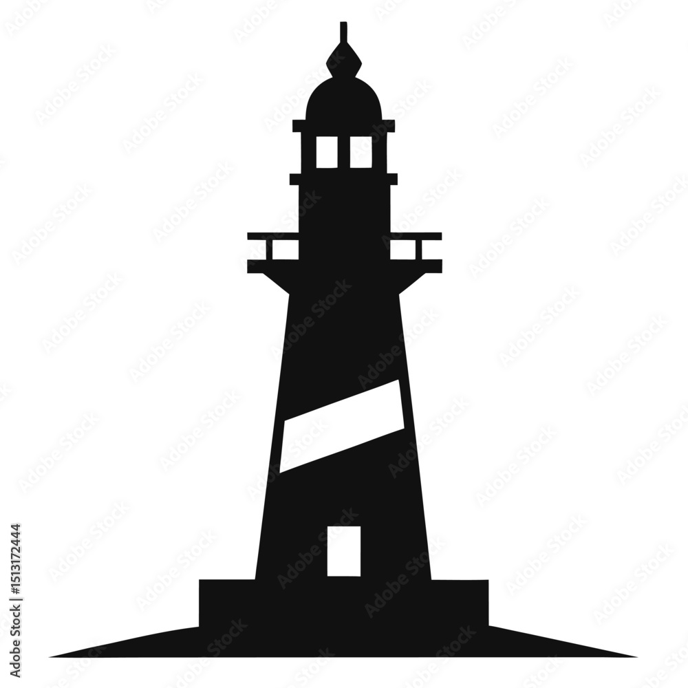 Silhouette of Lighthouse Vector, Lighthouse Silhouette Design
Silhouette of Lighthouse Vector, Lighthouse Silhouette Design