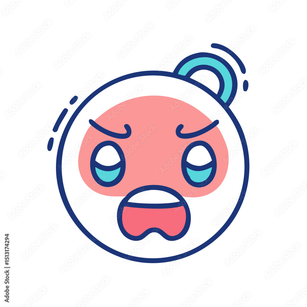 Obraz premium Upset Expression Icon Illustration Vector