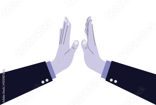 Business Deal Hand Gesture, vector illustration.