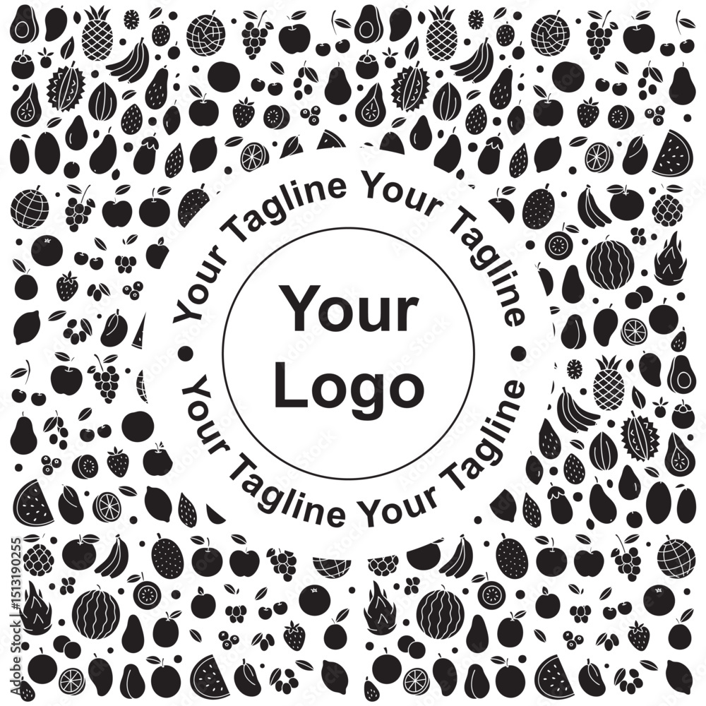 Obraz premium Diverse Fruit Icons Pattern for Design Template