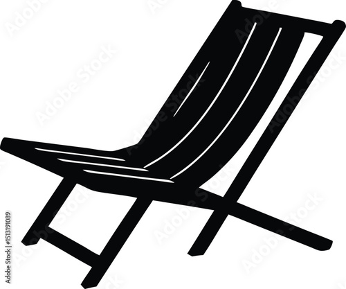 beach chair isolated on white background