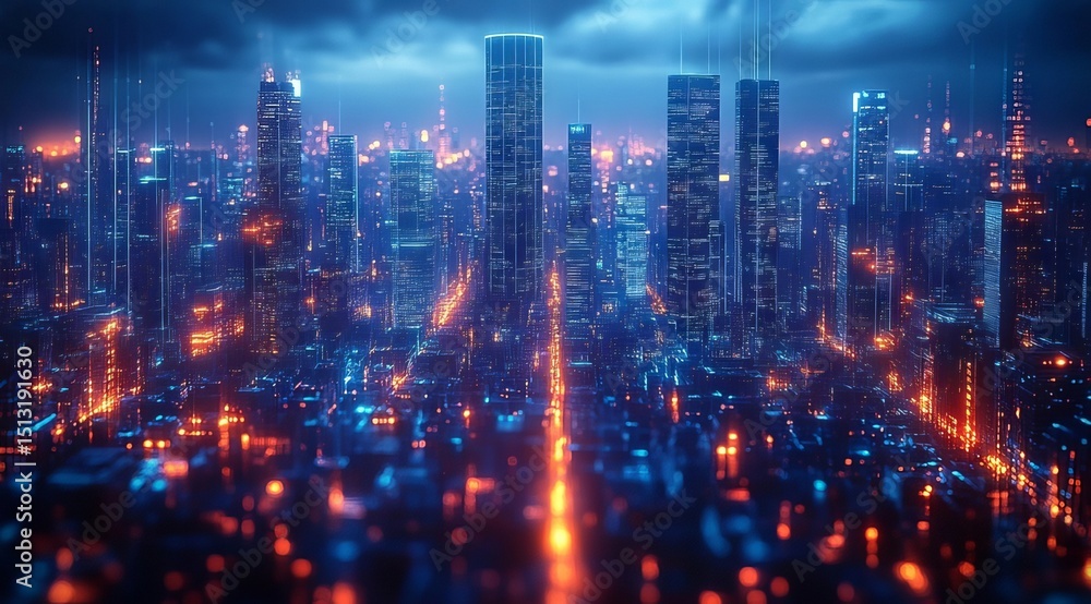 Fototapeta premium abstract city lights