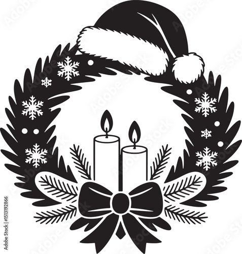 christmas wreath with bells