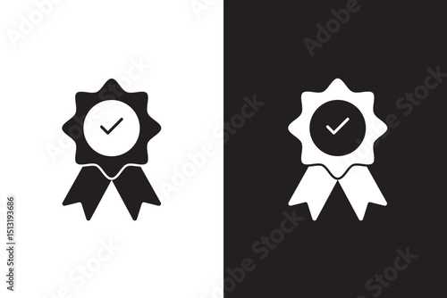 Rosette icon stroke vector icon simple black style, illustration.