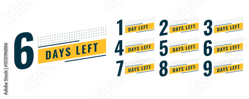 number of days left template for business promotion