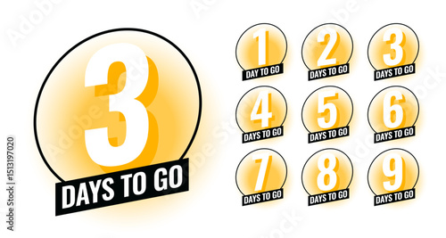 limited days left countdown sticker template for online or retail store