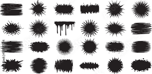 DRAMATIC BLACK AND WHITE SPLASH ART COLLECTION