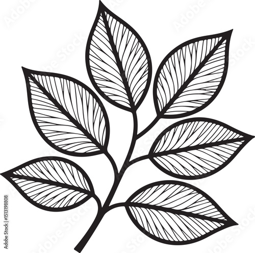 MAGNIFICENT VINTAGE LEAF BRANCH ART