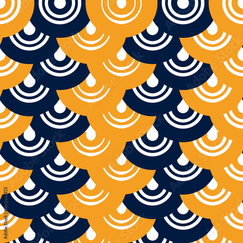 seamless pattern with yellow circles
