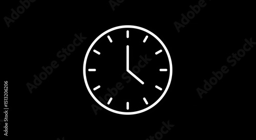 Wallpaper Mural Clock icon with minimal design showing deadline passing concept on dark backdrop isolated illustration style to suggest urgency and time management Torontodigital.ca