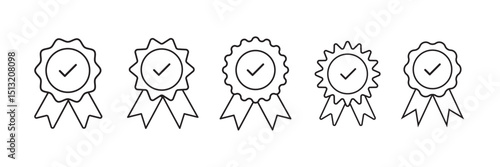 Badge icon in filled and stroke