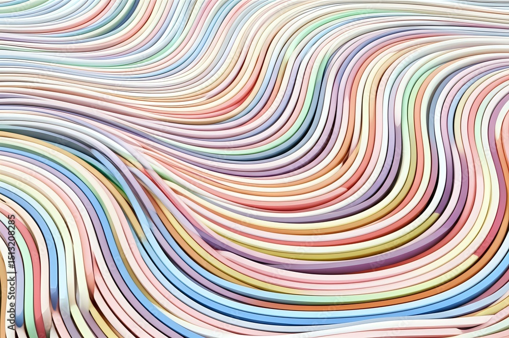 Pastel Rainbow Waves: Abstract Swirls of Color Pastel Rainbow Waves: Abstract Swirls of Color