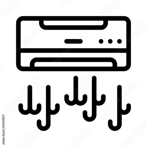 air conditioning line icon