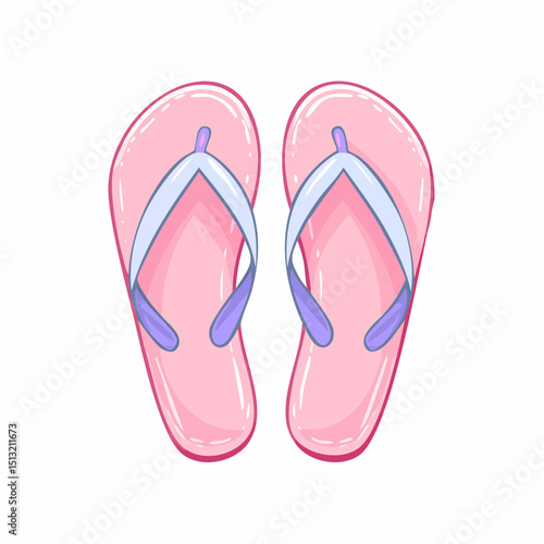Pink Beach Bliss: An alluring pair of pink flip-flops, designed to whisk you away to the serene tranquility of the beach, offering a burst of color.