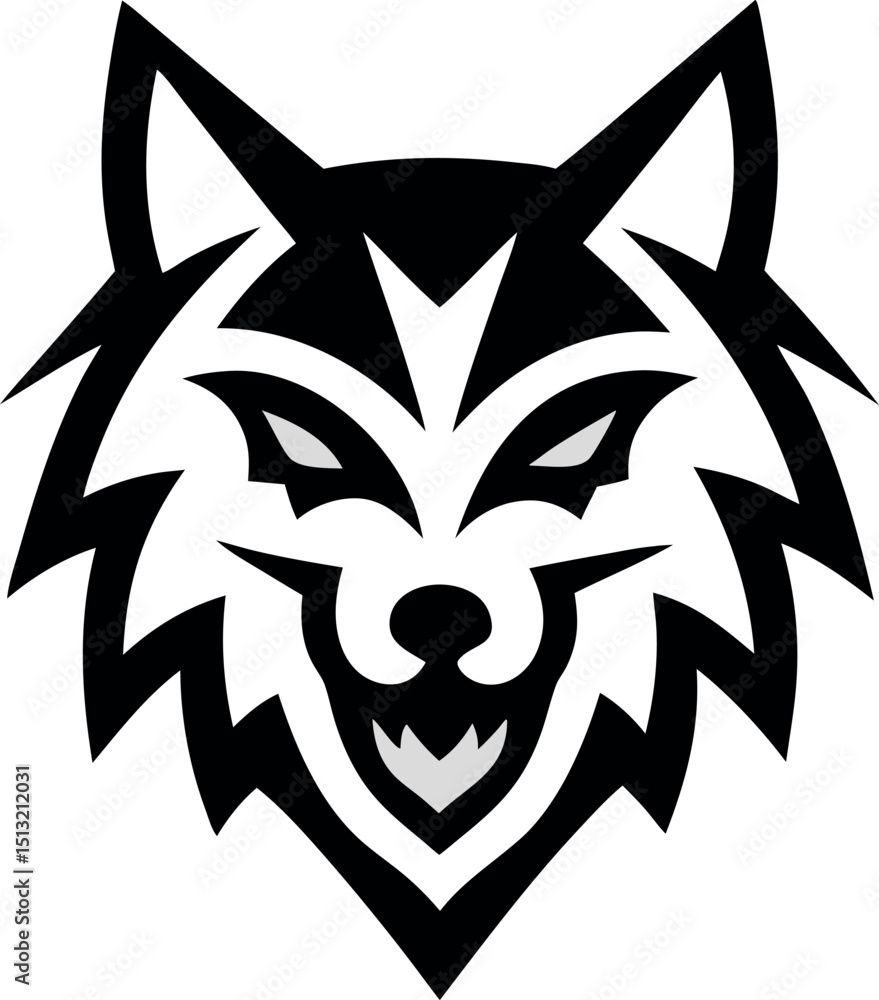 Fototapeta premium fox logo in tilted square style. cool and eye catching Fox logo icon vector, Shield fox logo illustration design 