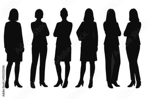Six women Sihouettes