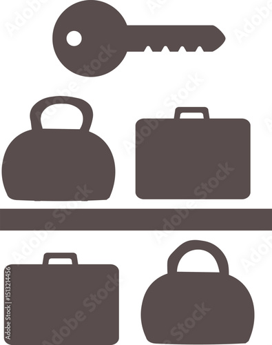 手荷物一時預かり所マーク　案内図用記号