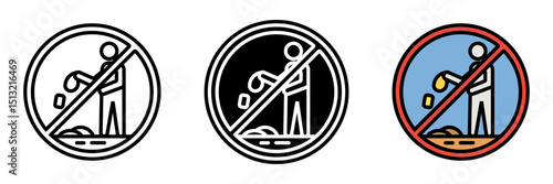 Littering Prohibited means public spaces where discarding trash is banned to maintain cleanliness.