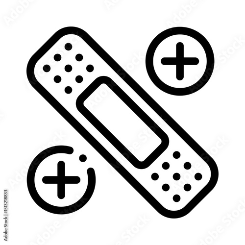 bandage line icon