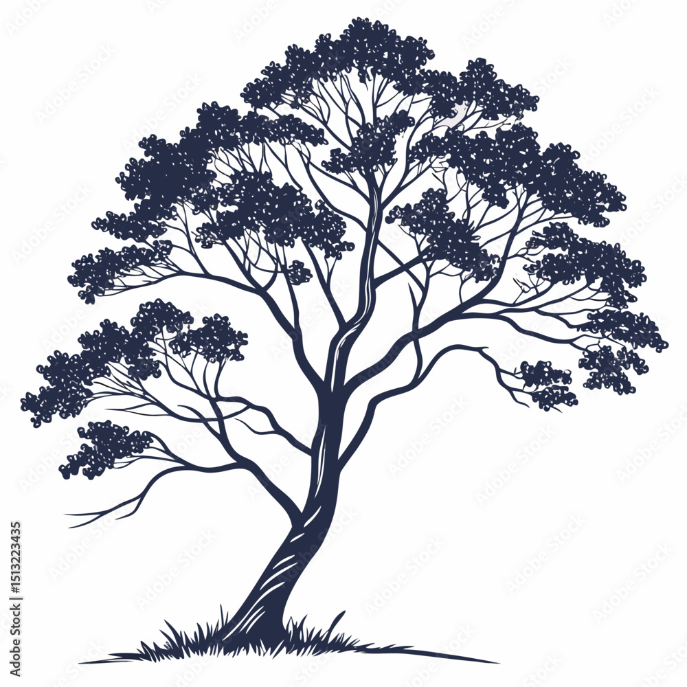 Obraz premium vector tree silhouette