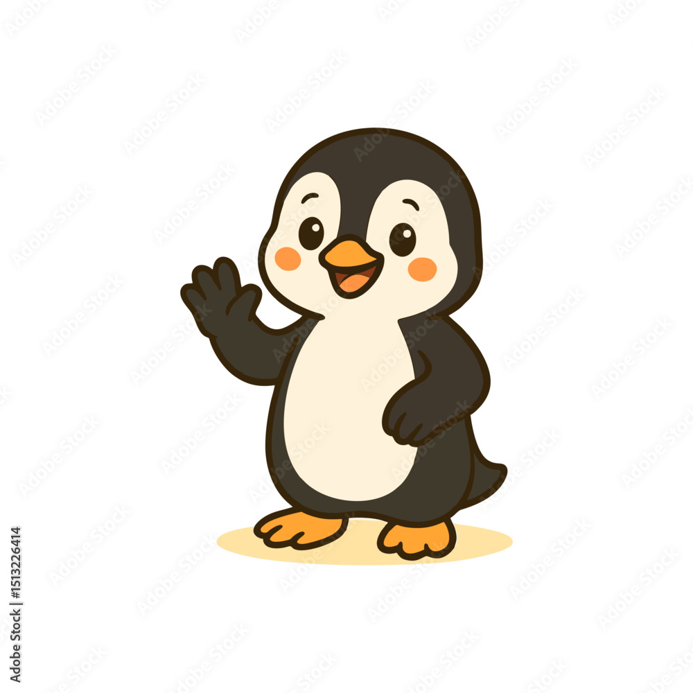Obraz premium Animal cartoon character mascot illustration jungle wildlife vector clipart for kids story, school educational game, fun children content and animal learning design