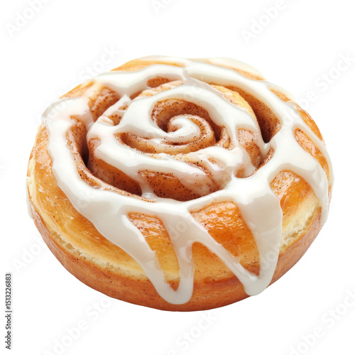 Wallpaper Mural Delicious cinnamon roll with creamy icing, perfect for dessert or breakfast. This sweet pastry features spiral design and soft, fluffy texture that delights senses Torontodigital.ca