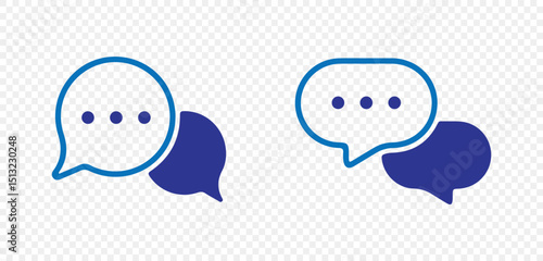 talk message Bubble chat icon. web vector icon collection set. vector eps 10