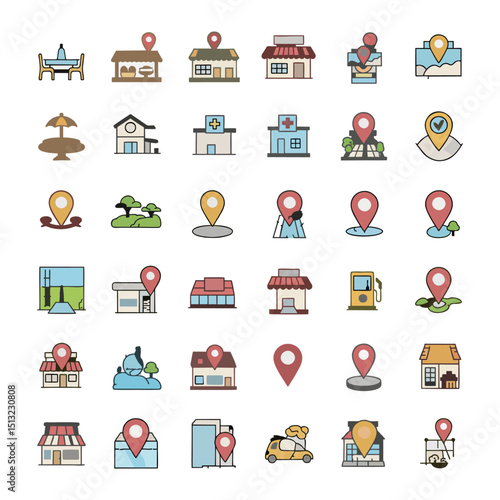 flat icons for web and mobile applications