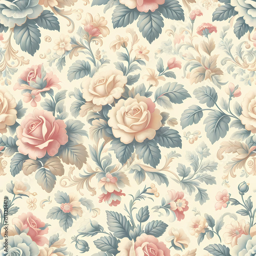seamless pattern with flowers