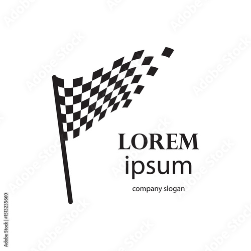 image of a racing flag flying