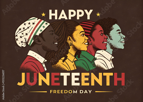 Happy Juneteenth Freedom Day  Celebration