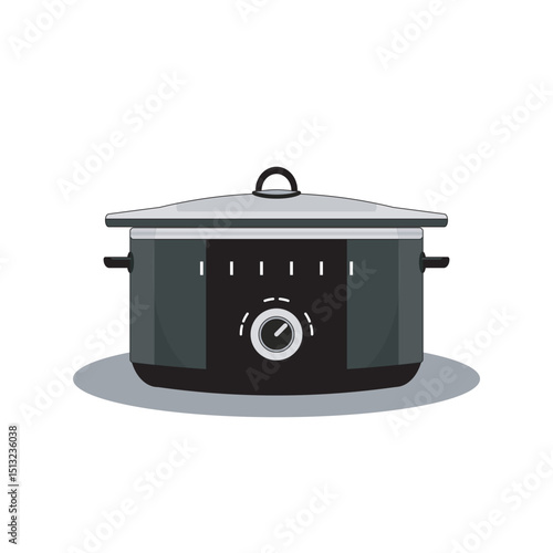 Modern crock pot with adjustable dial for slow cooking meals. Ideal for stews, soups, and roasts, offering convenience and flavor with minimal effort.