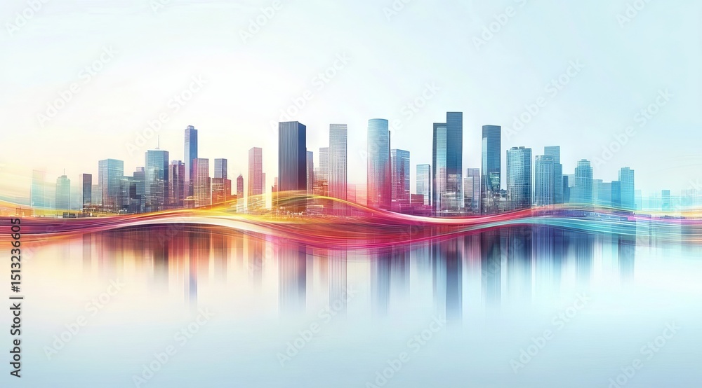 Fototapeta premium modern city skyline