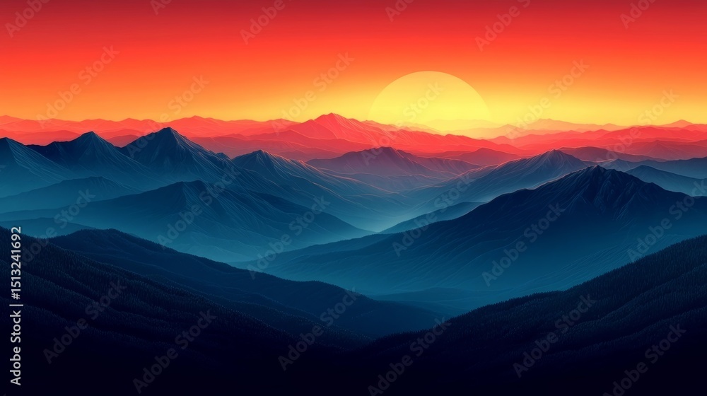 Obraz premium sunrise in mountains