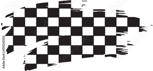 checkered pattern texture brush stroke style grunge effect flag sports finish line flag eps vector file