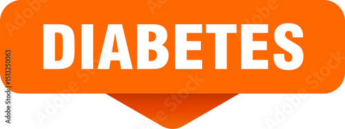 diabetes sticker. diabetes sign on transparent background