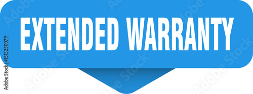 extended warranty sticker. extended warranty sign on transparent background