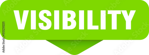 visibility sticker. visibility sign on transparent background