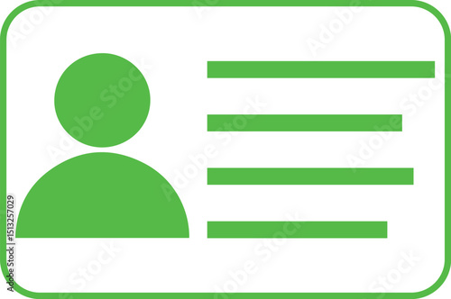 id card icon vector. National id, identification card, voter id.