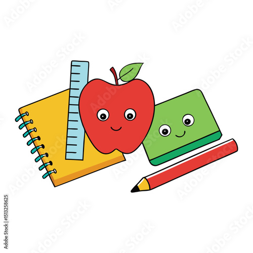 Sleek notebooks, a crisp apple, and a sharp pencil—perfect companions for study, creativity, or planning. Classic tools for fresh ideas and focused productivity.
