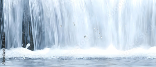 Powerful Waterfall Cascading Down Rocks