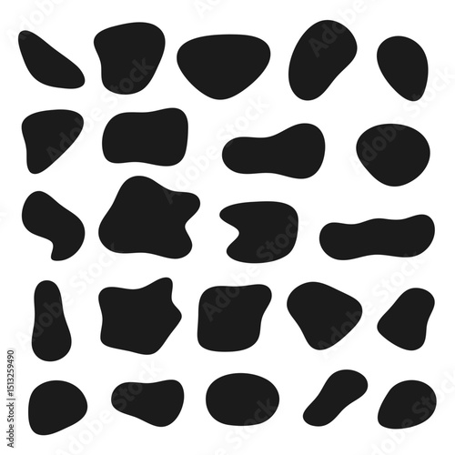 Hand drawn abstract shapes collection