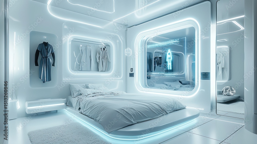 Futuristic Bedroom Design, Glimpse into Tomorrow's Living Spaces Futuristic Bedroom Design, Glimpse into Tomorrow's Living Spaces