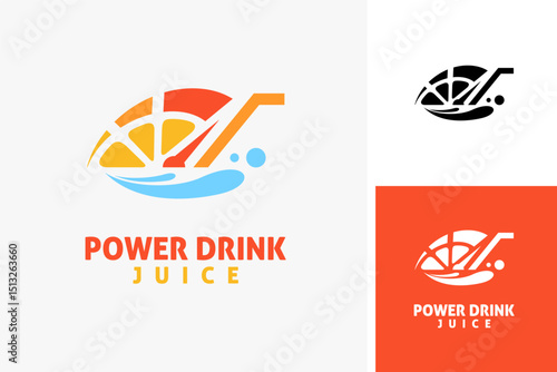 Power drink logo symbol icon design