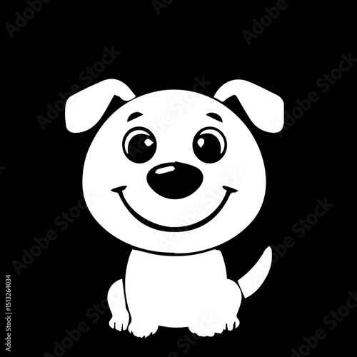 Dog icon design that can be used as a symbol of a pet, animal, living creature, or other editing tool.