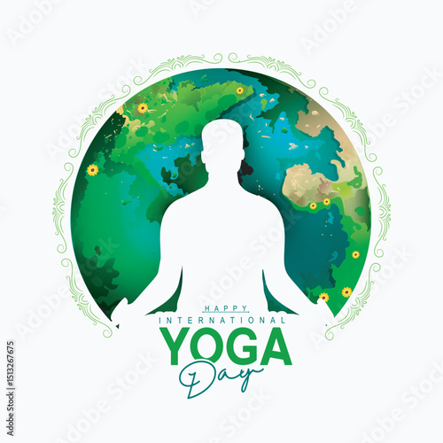 Creative International Yoga Day Vector poster design